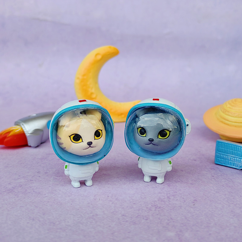 Bonsai Garden Paris - Astronauta Gato Lua Espaço PVC Artesanato