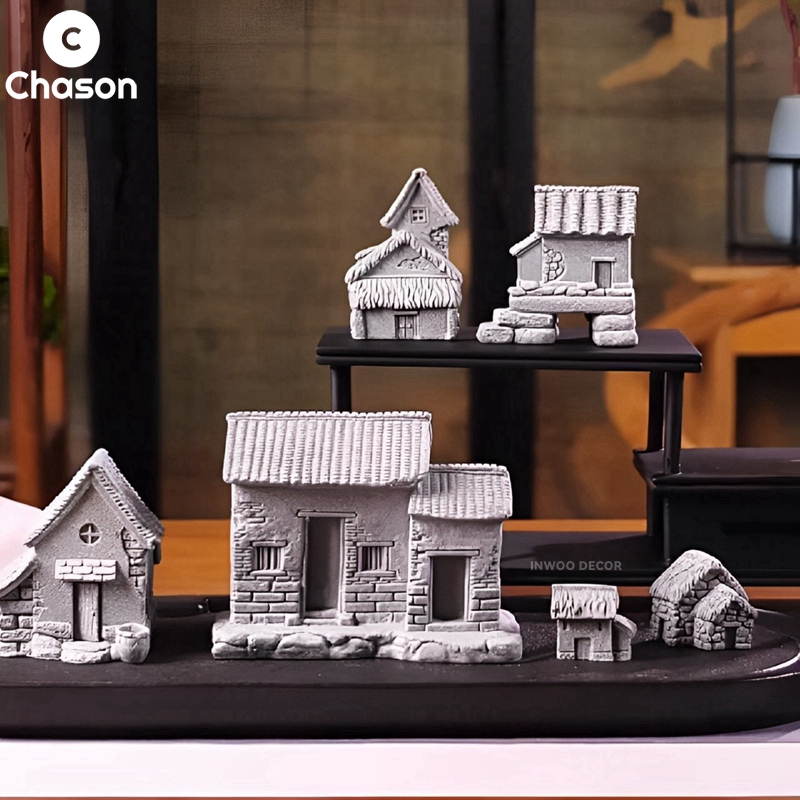 Bonsai Garden Paris - Miniatura Zen Stone House para decoração