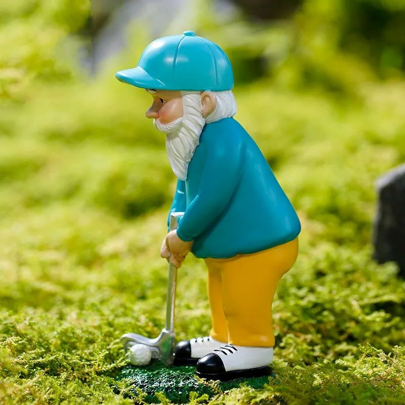 Cute Garden Golf Dwarf Statue, - Bonsai Garden Paris avaliação e preço