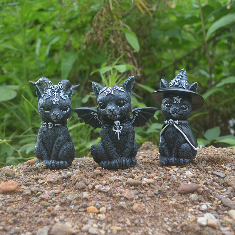 Halloween gato mágico resina a - Bonsai Garden Desk avaliação e preço