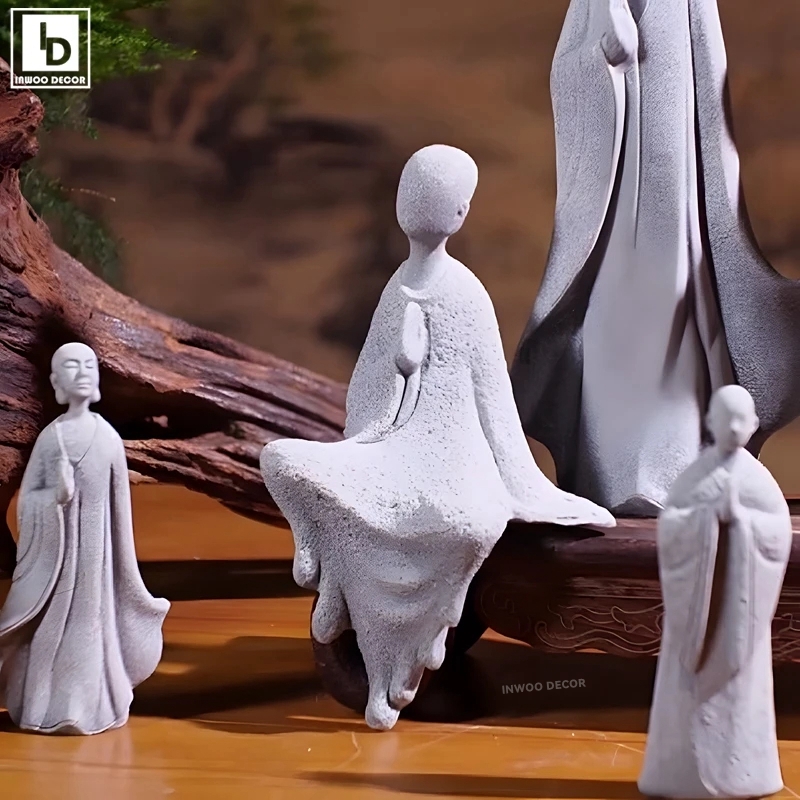 Pedra estátua de buda pequeno  - Bonsai Garden Desk avaliação e preço