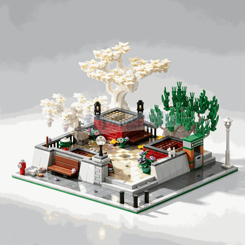 1309 Peças Blocos de Montar Ja - Bonsai Garden Lego Set avaliação e preço
